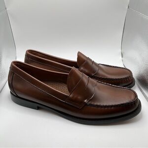 GH BASS - size 13 leathers US MENS -  Brown Cognac - LOGAN loafers